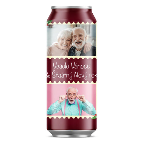 Vánoční pivo s fotkou a vzkazem