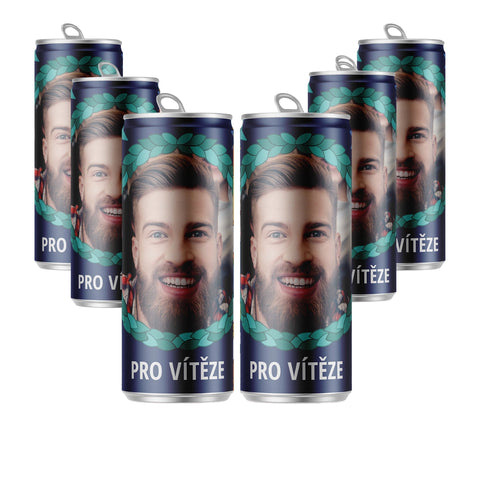 Energy drink pro vítěze s vlastním potiskem
